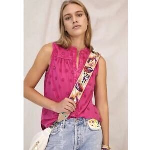 Anthropologie Pilcro and the Letterpress women’s sleeveless button front blouse